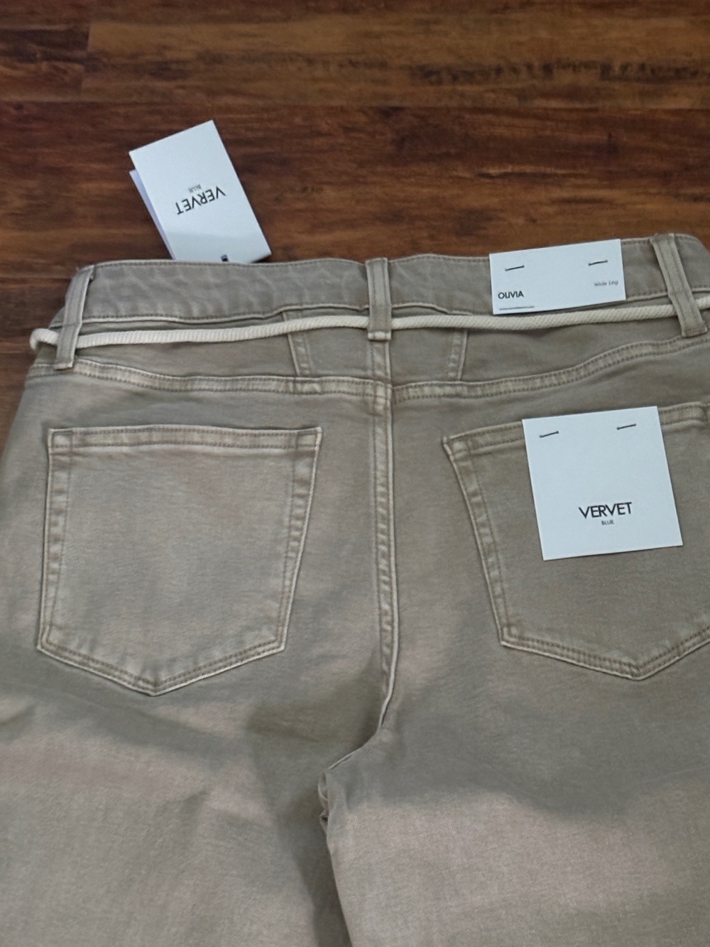 Vervet baggy jeans NWT with zipper, button & rope tie - Picture 6 of 8